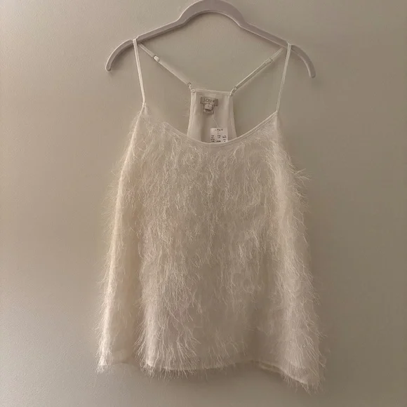 J. Crew White Sparkly Textured Cami - Picture 3 of 5